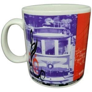 Starbucks Coffee Mug 1999 San Francisco Street Car Golden Gate Bridge 20 oz